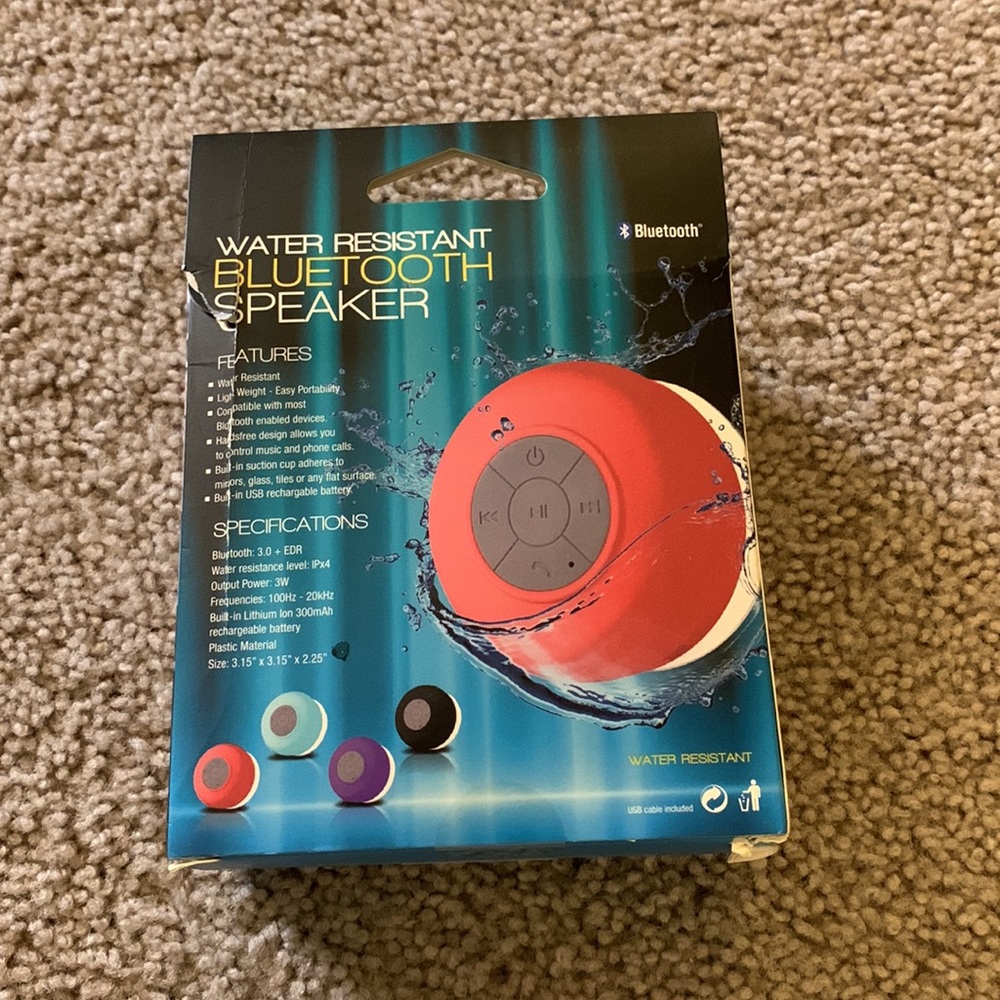 Aqua Sound bluetooth speaker water resistant - NWOT - Picture 2 of 2